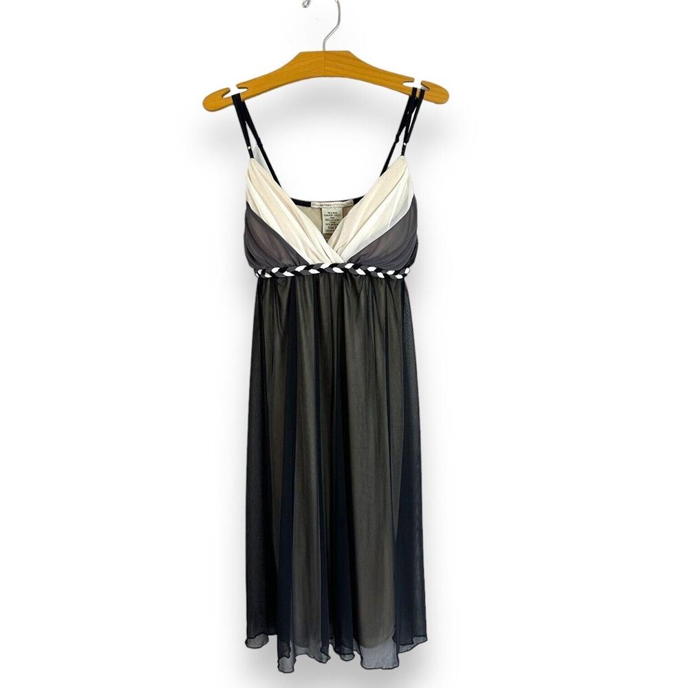 Hotkiss Dress Sz S Mini Sheer Layered Belted Babydoll Whimsygoth Coquette Y2K